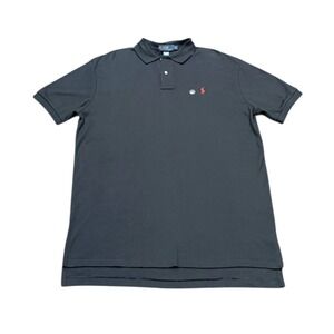 Polo Ralph Lauren Polo Shirt Mens Large Black Cotton Pony 90s Y2K VTG NWOT